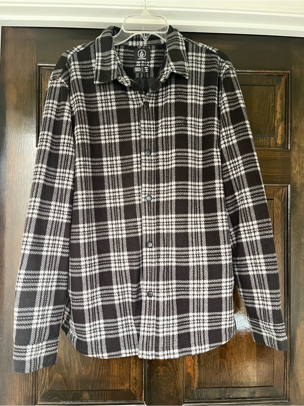 Black/Grey Insulated Polar Fleece Plaid Flannel, Wallace Jacket Style A1602002
